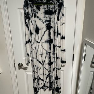 Tie dye duster cardigan